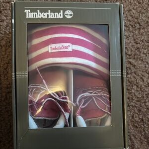 Timberland Red and White Baby Walker Shoes